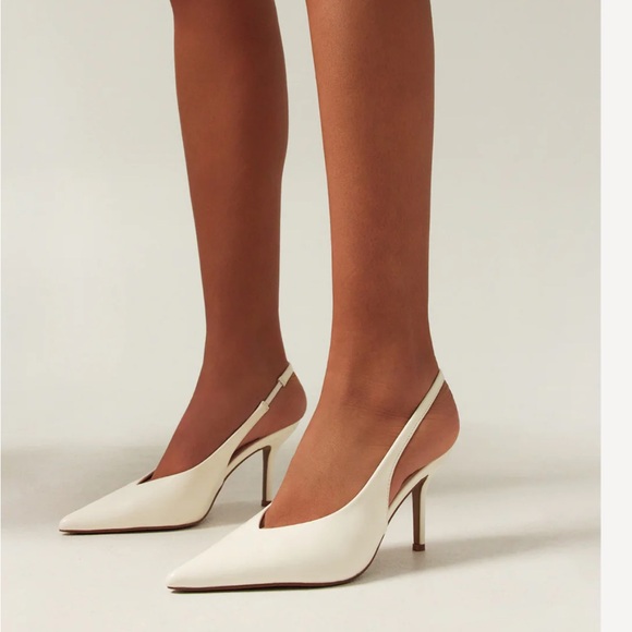 Billini Cream Slingback Heels - Picture 1 of 3